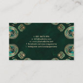 Ornament Malachite en goud Visitekaartje (Achterkant)