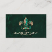 Ornament Malachite en goud Visitekaartje (Voorkant)