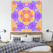 Ornament mandala canvas afdruk (Insitu (Slaapkamer))