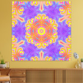 Ornament mandala canvas afdruk (Insitu (Woonkamer))