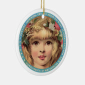 Ornament,  Meisje met Bloemen  advertentie Keramisch Ornament (Rechts)