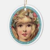 Ornament,  Meisje met Bloemen  advertentie Keramisch Ornament (Links)