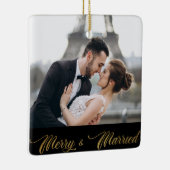 Ornament Merry and Married Gold Script Pas getrouw (Rechts)