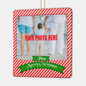 Ornament met aangepaste kerstfoto's voor fijne ker (Links)