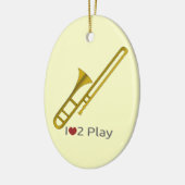 Ornament met afbeelding van een trombone (Links)