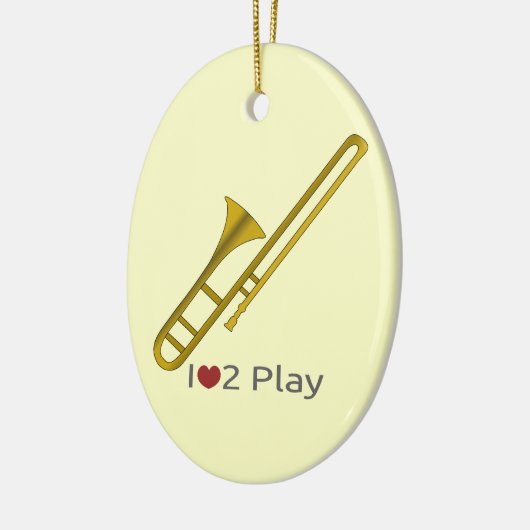 Ornament met afbeelding van een trombone (Links)