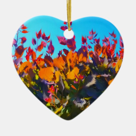 Ornament met afbeelding van valbladeren (Voorkant)