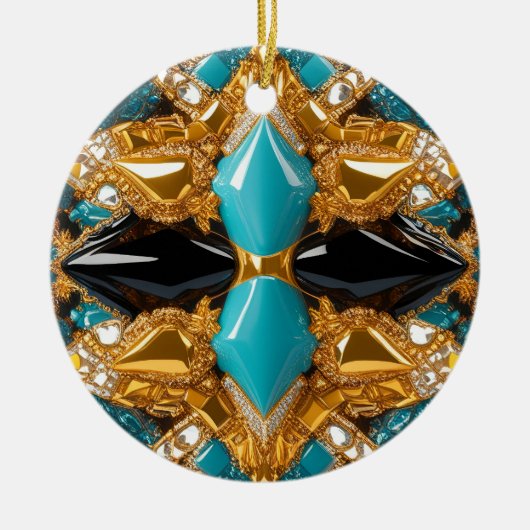Ornament met Bahamas Kleuren Ontwerp (Voorkant)