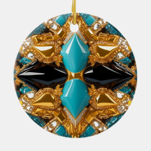 Ornament met Bahamas Kleuren Ontwerp (Achterkant)