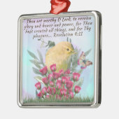 Ornament met Bijbelvers - natuur (Links)