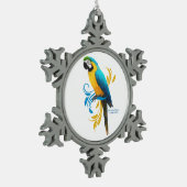 Ornament met blauw en goudmakreel (Links)