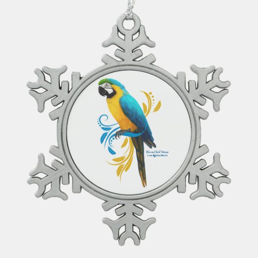 Ornament met blauw en goudmakreel (Voorkant)