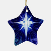 Ornament met blauw kerstster (Rechts)