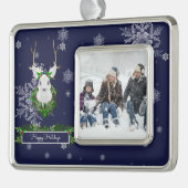 Ornament met blauw rendierformaat (Links)