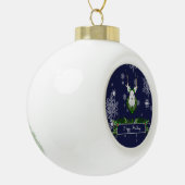 Ornament met blauw rendierformaat (Links)