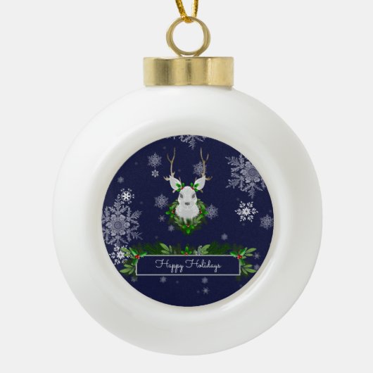 Ornament met blauw rendierformaat (Voorkant)