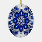 Ornament met Blauw Wit Kleuren Design (Rechts)