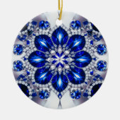 Ornament met Blauw Wit Kleuren Design (Voorkant)