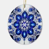 Ornament met Blauw Wit Kleuren Design (Links)