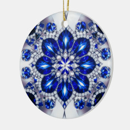 Ornament met Blauw Wit Kleuren Design