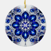 Ornament met Blauw Wit Kleuren Design (Achterkant)