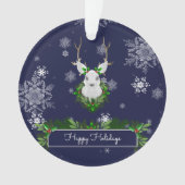 Ornament met blauwe rendieren (voorkant)