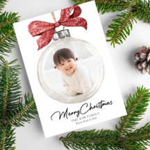 Ornament met Bow Foto Kerst