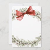 Ornament met Bow Krans Foto Kerst Feestdagenkaart (Achterkant)