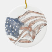 Ornament met de Amerikaanse vlag voor kerstfeestda (Voorkant)