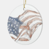 Ornament met de Amerikaanse vlag voor kerstfeestda (Links)