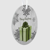 Ornament met de Groene Kerstfeestdag (voorkant)