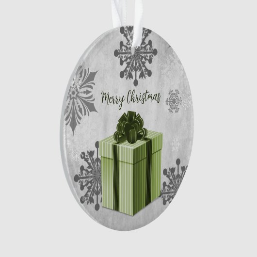 Ornament met de Groene Kerstfeestdag (voorkant)