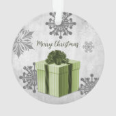 Ornament met de Groene Kerstfeestdag (achterkant)