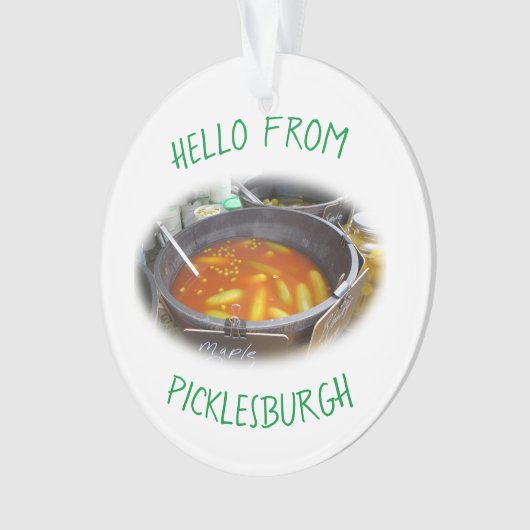 Ornament met de groeten van Picklesburgh (voorkant)