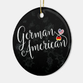 Ornament met de kerstboom in het Duits-Amerikaanse (Links)