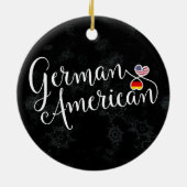 Ornament met de kerstboom in het Duits-Amerikaanse (Achterkant)