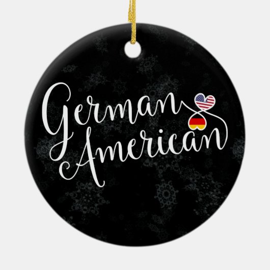 Ornament met de kerstboom in het Duits-Amerikaanse (Achterkant)