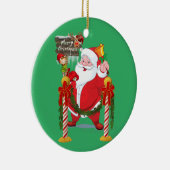 Ornament met de prettige kerstcirkel, Santa Elf (Rechts)