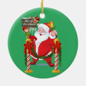 Ornament met de prettige kerstcirkel, Santa Elf (Achterkant)