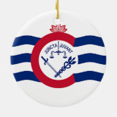 Ornament met de vlag van Cincinnati, Ohio, Verenig (Achterkant)