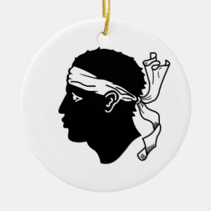 Ornament met de vlag van Corsica, Frankrijk