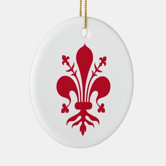 Ornament met de vlag van Florence, Toscane (Rechts)
