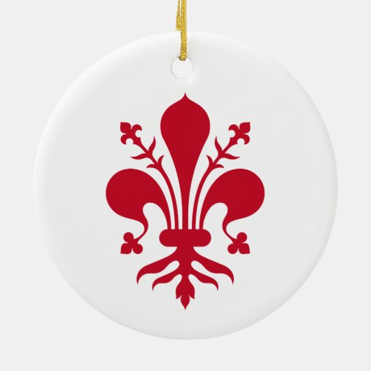 Ornament met de vlag van Florence, Toscane (Achterkant)