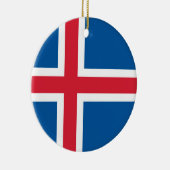 Ornament met de vlag van IJsland (Rechts)