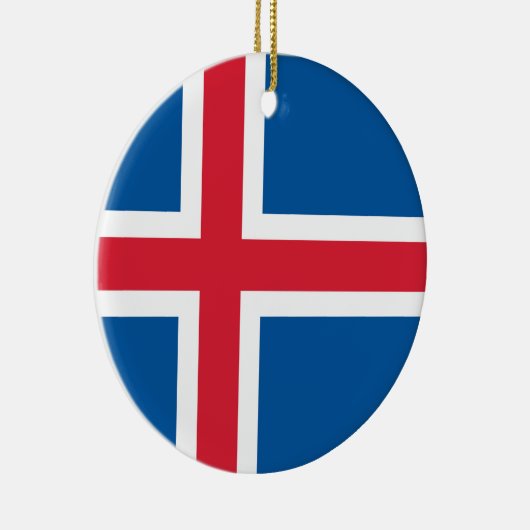 Ornament met de vlag van IJsland (Rechts)
