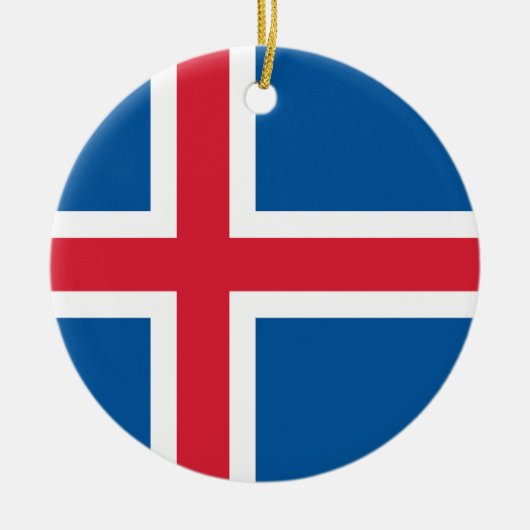 Ornament met de vlag van IJsland (Voorkant)