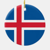 Ornament met de vlag van IJsland (Achterkant)