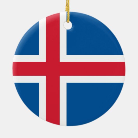 Ornament met de vlag van IJsland (Achterkant)