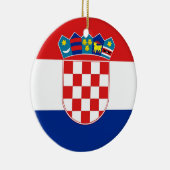 Ornament met de vlag van Kroatië (Rechts)
