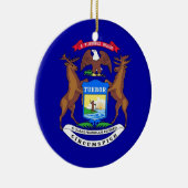Ornament met de vlag van Michigan (Rechts)
